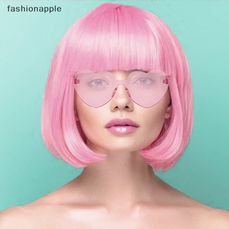 fashionapple-วิกผมบ๊อบสั้นตรง-สีชมพู-สําหรับตุ๊กตาบาร์บี้