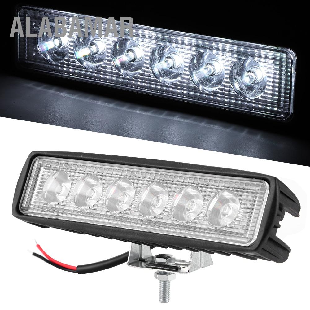 alabamar-18w-800lm-ไฟทำงาน-6led-ไฟตัดหมอกบาร์สำหรับรถจักรยานยนต์รถบรรทุกรถออฟโรด