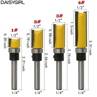 【DAISYG】Pattern Bit Top Bearing Woodworking Yellow Silver Tool Supply 1/4inch Shank
