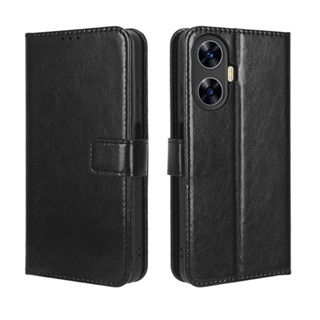 Realme C55 NFC เคส เคสฝาพับ PU Leather Wallet Case Stand Holder Flip Realme C55 NFC เคส