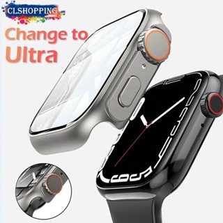 ฟิล์มกันรอยหน้าจอ สําหรับ Apple watch Case series 8 7 6 5 SE อัพเกรดเป็น Apple watch Ultra 49 มม. PC Cover iwatch 40 มม. 44 มม. 45 มม. 41 มม. iwatch smart watch