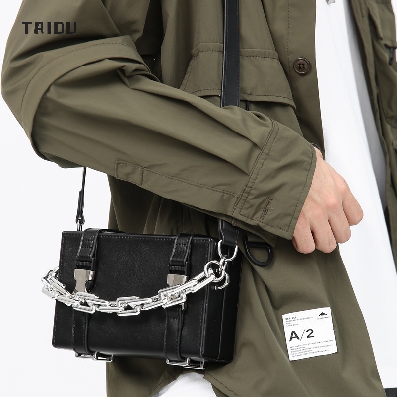 taidu-กระเป๋าสะพายข้างใหม่-กระเป๋าสะพายทรงเหลี่ยมระดับไฮเอนด์-ins-กระเป๋าเทรนด์แฟชั่นทรงกล่อง-การออกแบบเฉพาะ
