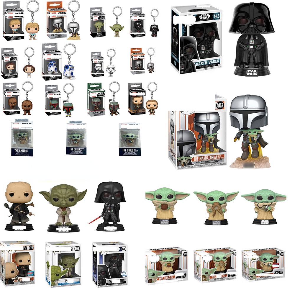 โมเดลฟิกเกอร์-funko-pop-star-wars-baby-yoda-mandalorian-darth-vader-the-child-ของเล่นสําหรับเด็ก