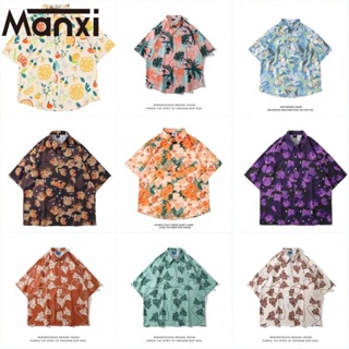 Manxi เสื้อลายดอกสงกรานต์ เสื้อลายดอก 2023 ใหม่ ไซส์ใหญ่ A25K0QK