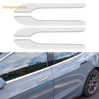 [Domybestshop.th] สติกเกอร์ติดมือจับประตูรถยนต์ สําหรับ Tesla Model 3 Y 2021 4 ชิ้น