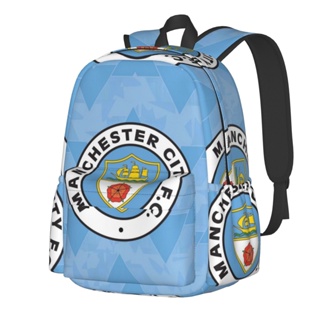 Manchesters City กระเป๋าเป้สะพายหลัง กระเป๋านักเรียน น้ําหนักเบา จุของได้เยอะ กันน้ํา แบบเรียบง่าย สําหรับเด็กผู้ชาย และผู้หญิง