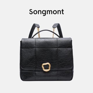Songmont กระเป๋าเป้สะพายหลัง หนังวัวแท้ ชั้นแรก ขนาด 53.3 ซม. สไตล์นักออกแบบเฉพาะ