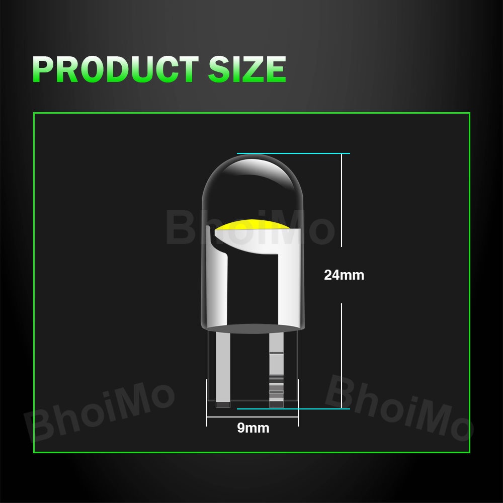 bhoimo-ultrashort-t10-ไฟ-led-cob-ติดป้ายทะเบียนรถยนต์-w5w-194-168-แบบเปลี่ยน-สําหรับรถจักรยานยนต์-dc12v