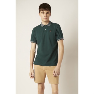 ESP เสื้อโปโลลายเฟรนช์ชี่ ผู้ชาย สีเขียว | Frenchie Polo Shirt | 3742