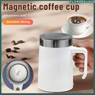 แบรนด์ใหม่อัตโนมัติกาแฟถ้วยผสมตนเองกวนแก้วกาแฟไฟฟ้าของขวัญพิเศษ USB ชาร์จแก้วกาแฟที่มีฝาปิดสแตนเลสเครื่องชงกาแฟแม่เหล็กดอกไม้