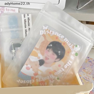 Adyhome ถุงซิปล็อคพลาสติกใส พร้อมซิปล็อค สําหรับใส่บัตร 10 ชิ้น