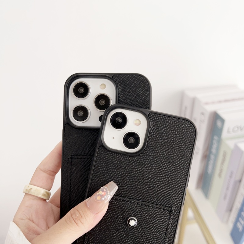 montblanc-เคสโทรศัพท์มือถือหนัง-กันกระแทก-พร้อมช่องใส่บัตร-สําหรับ-iphone-14-13-pro-max-13-pro-max-promax