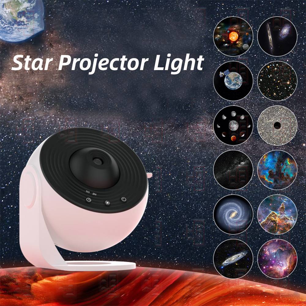 เครื่องฉายไฟกลางคืน12-in-1-galaxy-ดาว360-หมุนท้องฟ้าเต็มไปด้วยดวงดาวอวกาศดวงจันทร์ตกแต่งผนังไฟกลางคืนท้องฟ้าท้องฟ้าโรแมนติกดอกไม้โคมไฟฉาย