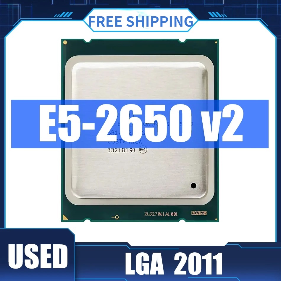 หน่วยประมวลผล Intel Xeon e5-2650 V2 e5 2650 V2 CPU 2.6 LGA 2011 SR1A8 ...