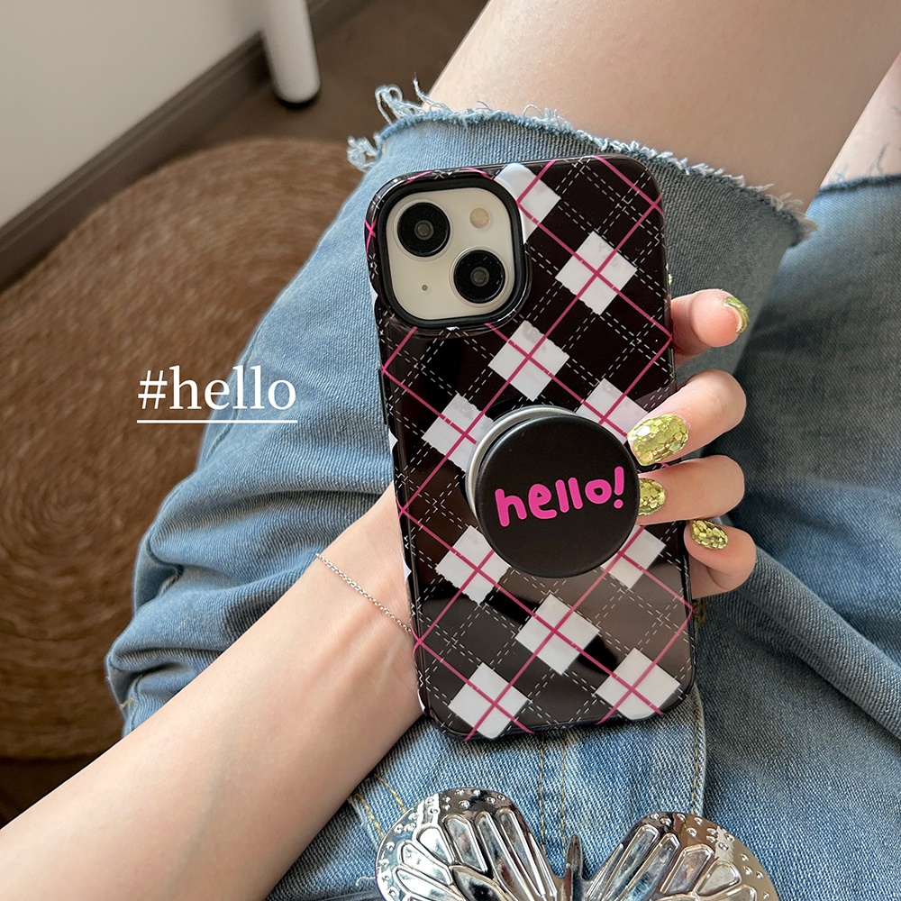 2-in-1-เคสโทรศัพท์มือถือแฟชั่น-ลายตารางหมากรุก-กันฝุ่น-สไตล์เกาหลี-สําหรับ-iphone-11-13-pro-max-sweet-cool-ip-12-14-pro-max