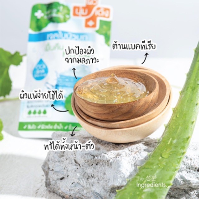 6ซอง-กล่อง-ดิ-อินกรีเดียนส์-เจลใบบัวบก-the-ingredients-cica-blemish-soothing-gel-40g