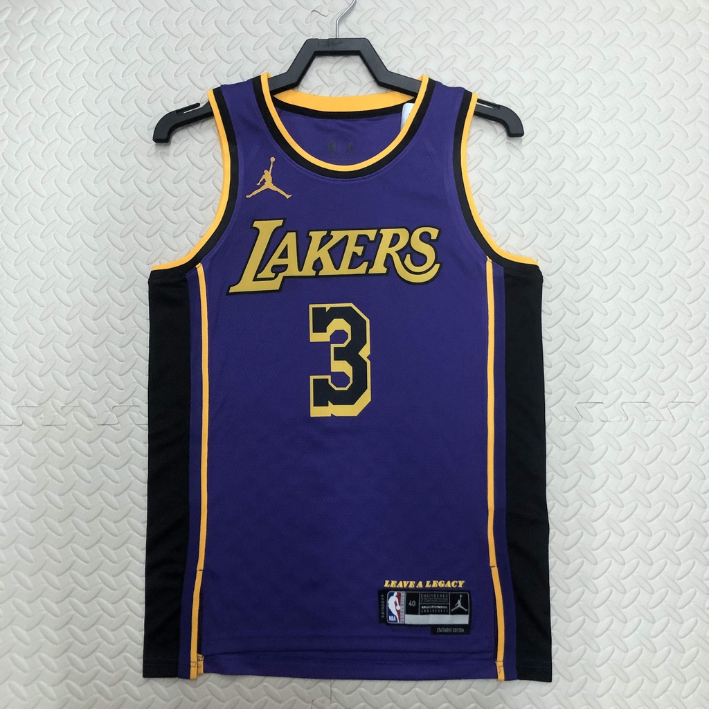 เสื้อกีฬาบาสเก็ตบอลแขนกุด-ลายทีม-los-angeles-lakers-22-23-season-jersey-no-3-anthony-davis-สําหรับผู้ชาย