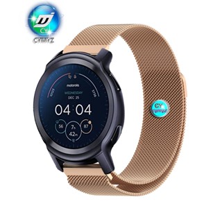 Moto Watch 100 สายนาฬิกาข้อมือ โลหะ สายสแตนเลส Motorola Moto Watch 100 Smart Watch strap Sports wristband Motorola Moto Watch 100 strap