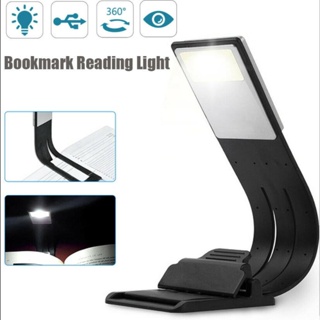 โคมไฟอ่านหนังสือ LED แบบคลิปหนีบ หรี่แสงได้ ชาร์จ USB แบบพกพา พับได้ ป้องกันสายตา สําหรับอ่านหนังสือ เดินทาง