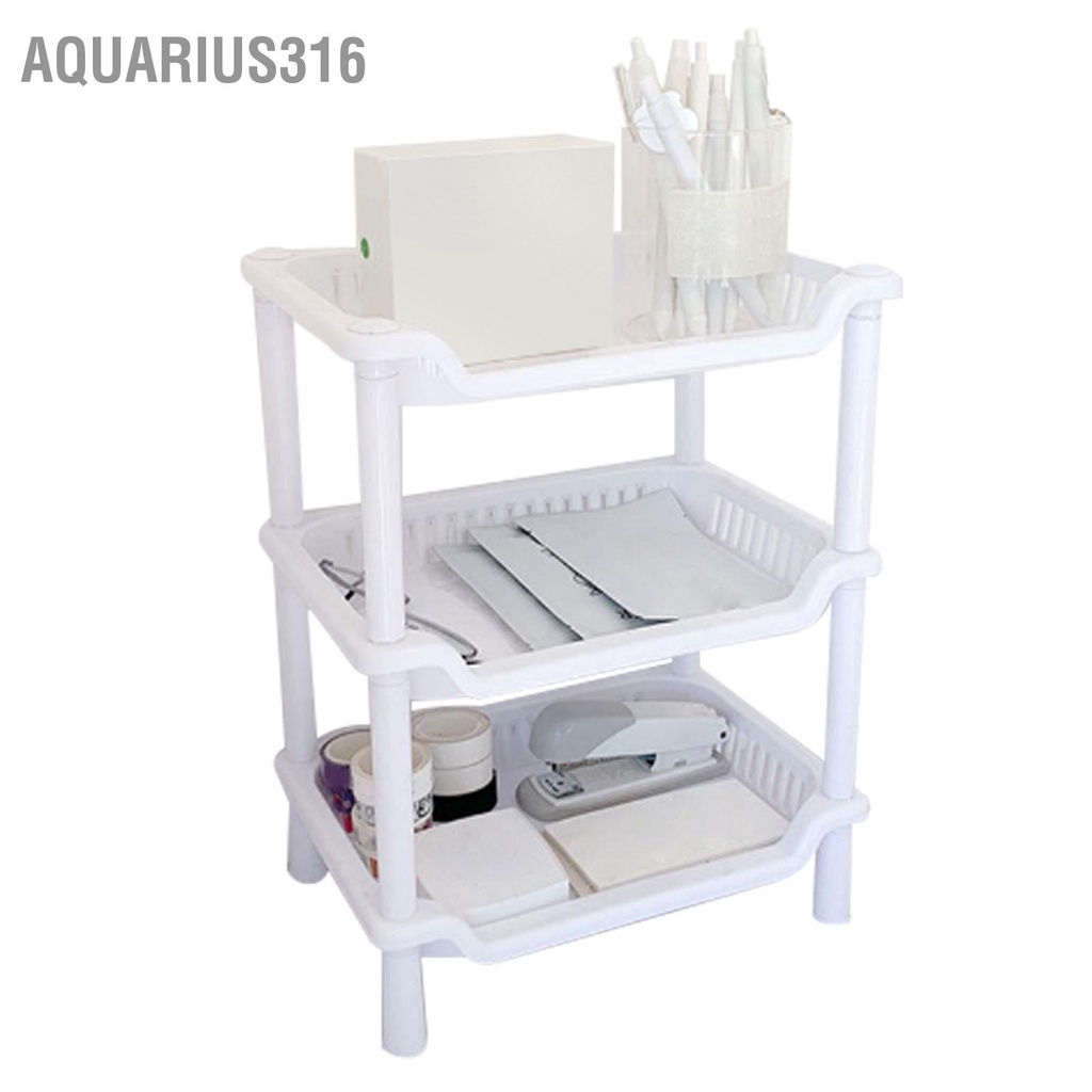 aquarius316-เคาน์เตอร์ห้องน้ำ-3-ชั้นออแกไนเซอร์มัลติฟังก์ชั่นที่ถอดออกได้ชั้นวางจัดเก็บเครื่องสำอางสำหรับห้องน้ำห้องครัวห้องนอน