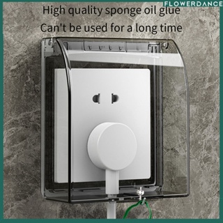 Universal 86 Type Wall Socket Waterproof Box Transparent Plate Switch Protection Cover Outdoor Socket Box Cover Protector flower