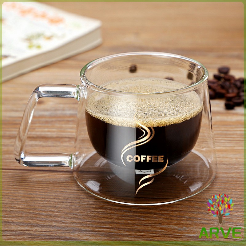 arve-ถ้วยกาแฟ-แก้วคู่บอโลซิลิเกต-สกรีนอักษร-coffee-แก้วเป่าสองชั้น-coffee-cup