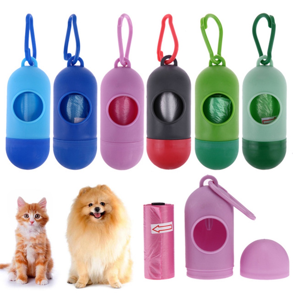 pet-dog-poop-bag-dispenser-ถุงขยะมูลฝอย-carrier-holder-dispenser-poop-bags-set-pet-dog-waste-bag-plastic-dispenser-flower