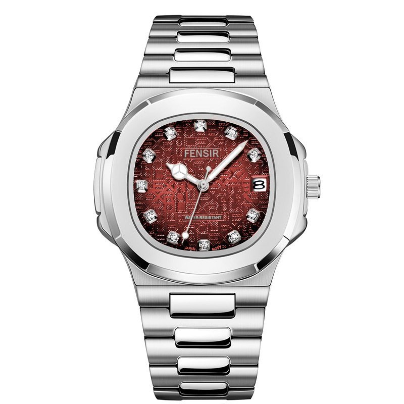 fensir-brand-watch-2030-นาฬิกาข้อมือควอตซ์แฟชั่น-สายแสตนเลส-หน้าปัดแสดงปฏิทิน-สําหรับนักเรียน