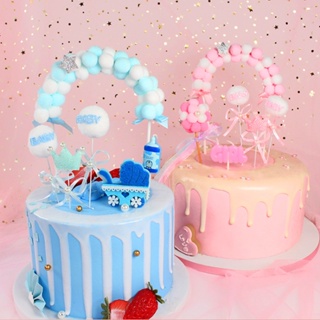 ท็อปเปอร์ รูปก้อนเมฆ สีชมพู สีฟ้า สําหรับตกแต่งเค้ก เบเกอรี่ ปาร์ตี้วันเกิด