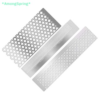 Amongspring&gt; ใหม่ ไม้บรรทัดสเตนเลส สําหรับปักครอสติชคริสตัล DIY