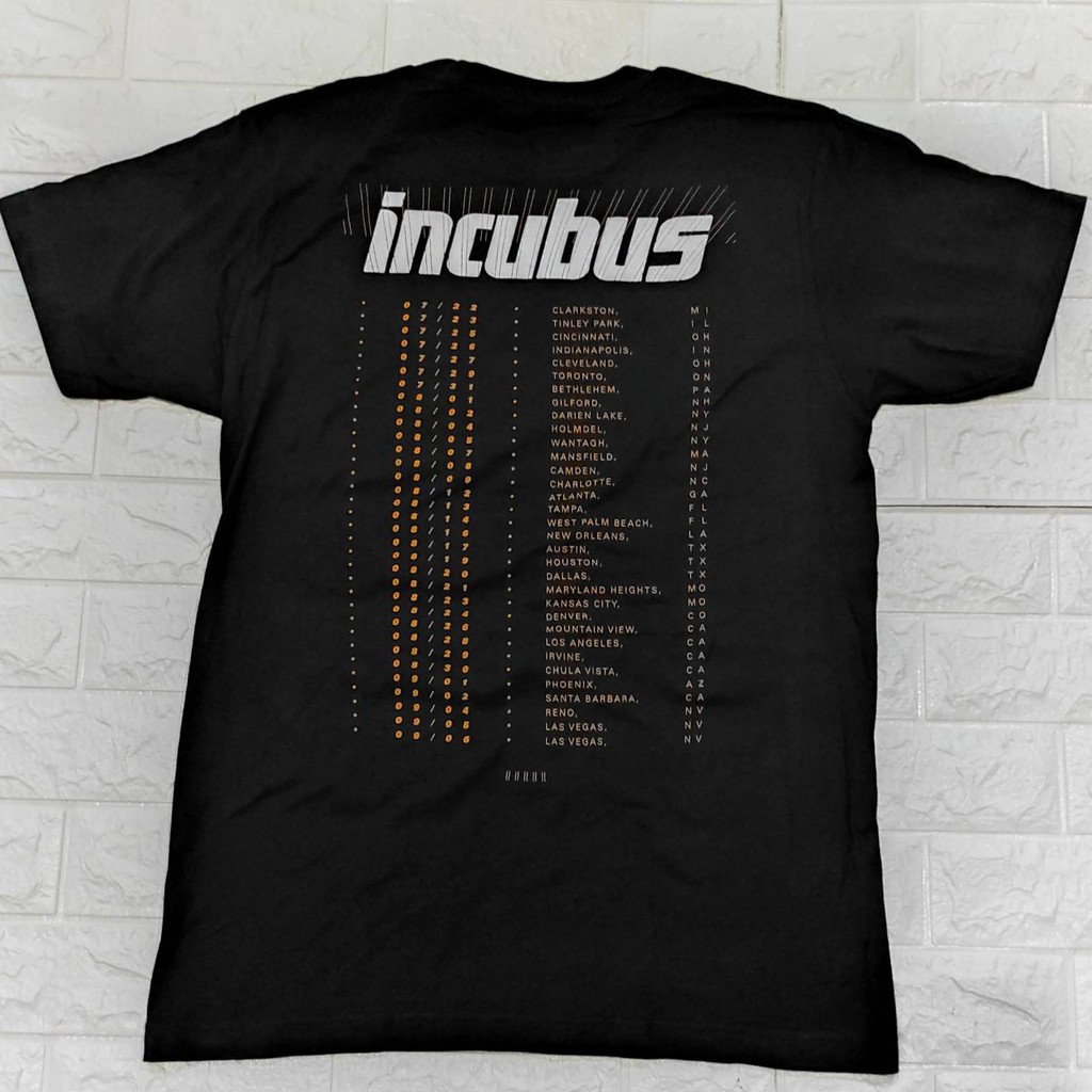 แฟชั่นใหม่ล่าสุด-เสื้อวง-incubus-ลิขสิทธิ์แท้