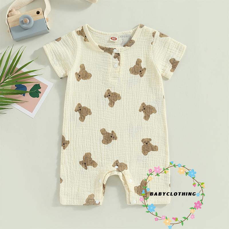 babyclothes-ชุดจั๊มสูทรอมเปอร์-คอกลม-แขนสั้น-พิมพ์ลายหมี-ลําลอง-ฤดูร้อน-สําหรับเด็กทารกแรกเกิด-เด็กวัยหัดเดิน-เด็กผู้ชาย-เด็กผู้หญิง