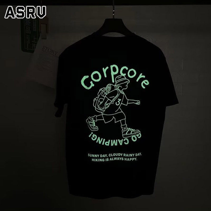 asrv-เสื้อยืดผู้ชาย-2023-แฟชั่นเยาวชนเรืองแสงพิมพ์แขนสั้นคอกลมเสื้อยืดลำลองหลวมจะเรืองแสงในเวลากลางคืน