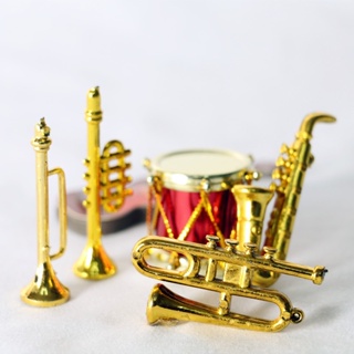 Hot Sale# Doll House mini saxophone classical musical instrument miniature world Scene Model shooting prop Dollhouse8cc
