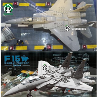 Pandadomik Eagle Fighter บล็อคตัวต่อเลโก้ เครื่องบินรบ ขนาดใหญ่ 1:48 ของเล่นสําหรับเด็กผู้ชาย PJ3N
