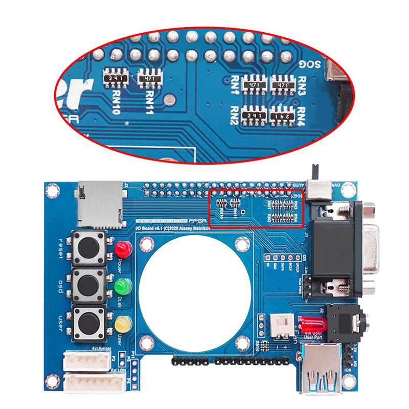 ชุดเมนบอร์ด-พร้อมฮับ-usb-v2-1-สําหรับ-mister-fpga-128mb-terasic-de10-nano-mister-fpga