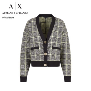 AX Armani Exchange เสื้อคาร์ดิแกนผู้หญิง รุ่น AX 6LYE1J YMV5Z6601 -  สีเทา