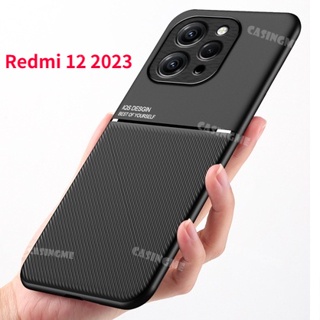 เคสโทรศัพท์มือถือหนังนิ่ม กันกระแทก พร้อมแหวนแม่เหล็ก สําหรับ Redmi 12 2023 12 4G 12 2023 12 4G 12 2023 Xiaomi