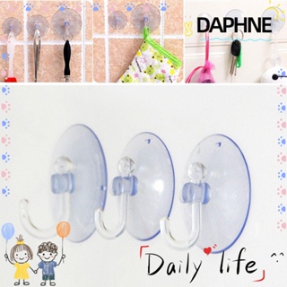 Daphne 10 ชิ้น / แพ็ค ตะขอติดผนัง ที่แขวน บ้าน ห้องน้ํา ตัวดูด PVC ใส