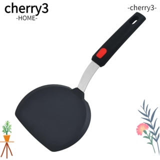 Cherry3 ไม้พายซิลิโคน ด้ามจับยาว ทนความร้อน ไม่ติด BPA สําหรับทําอาหารแพนเค้ก เบอร์เกอร์