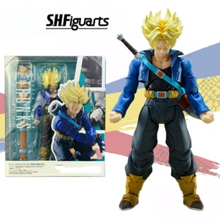 S.h.figuarts SHF โมเดลฟิกเกอร์อนิเมะ Dragon Ball Super Saiyan Trunks Vegeta IV ของเล่นสําหรับเด็ก