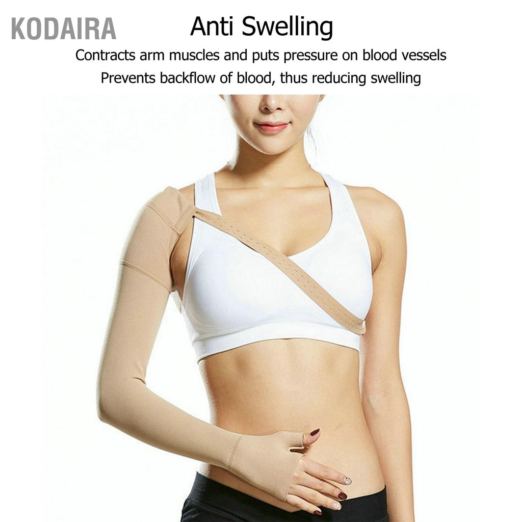 kodaira-lymphedema-arm-sleeve-ยืดนุ่มลดการบวมหลังการผ่าตัด-mastectomy-ปลอกแขนสำหรับการรักษาด้วยรังสีรักษาหลังรักแร้