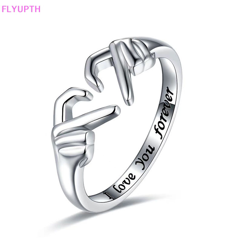 flyup-แหวนคู่รัก-รูปหัวใจ-ปรับได้-เครื่องประดับ-สําหรับผู้หญิง-เพื่อน-th