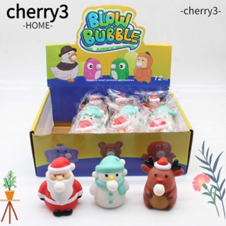 Cherry3 ของเล่นเป่าฟองสบู่ ลายการ์ตูน ของขวัญคริสต์มาส สําหรับเด็ก 3 ชิ้น
