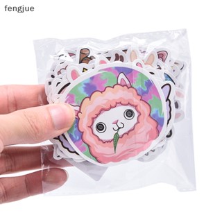 Fengjue สติกเกอร์ ลายสัตว์ Llama Alpaca สําหรับติดตกแต่งแล็ปท็อป กระเป๋าเดินทาง สเก็ตบอร์ด 50 ชิ้น