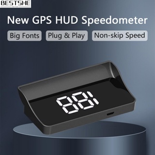 อุปกรณ์เสริม GPS HUD หน้าจอดิจิทัล 92x52x20 มม. สีดํา สําหรับรถยนต์