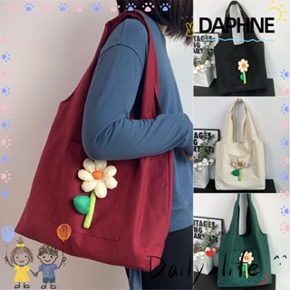 Daphne กระเป๋าสะพายไหล่ กระเป๋าถือ ผ้าแคนวาส ความจุขนาดใหญ่ เหมาะกับกลางแจ้ง