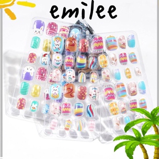 Emilee เล็บปลอม แบบกด ถอดออกได้ สําหรับเด็ก