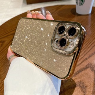  เคสโทรศัพท์มือถือ ซิลิโคนนิ่ม แต่งกลิตเตอร์ ระยิบระยับ หรูหรา สําหรับ iPhone 15 Pro max 14 13 12 11 ProMax 14 15 PLUS