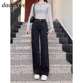 DaDulove💕 New American Ins High Street Retro Overalls Niche High Waist Loose Wide Leg Pants Large Size Trousers